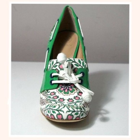 Tory Burch Garden Party Fisher 110mm Loafer Pump Size 7.5 - Picture 7 of 10